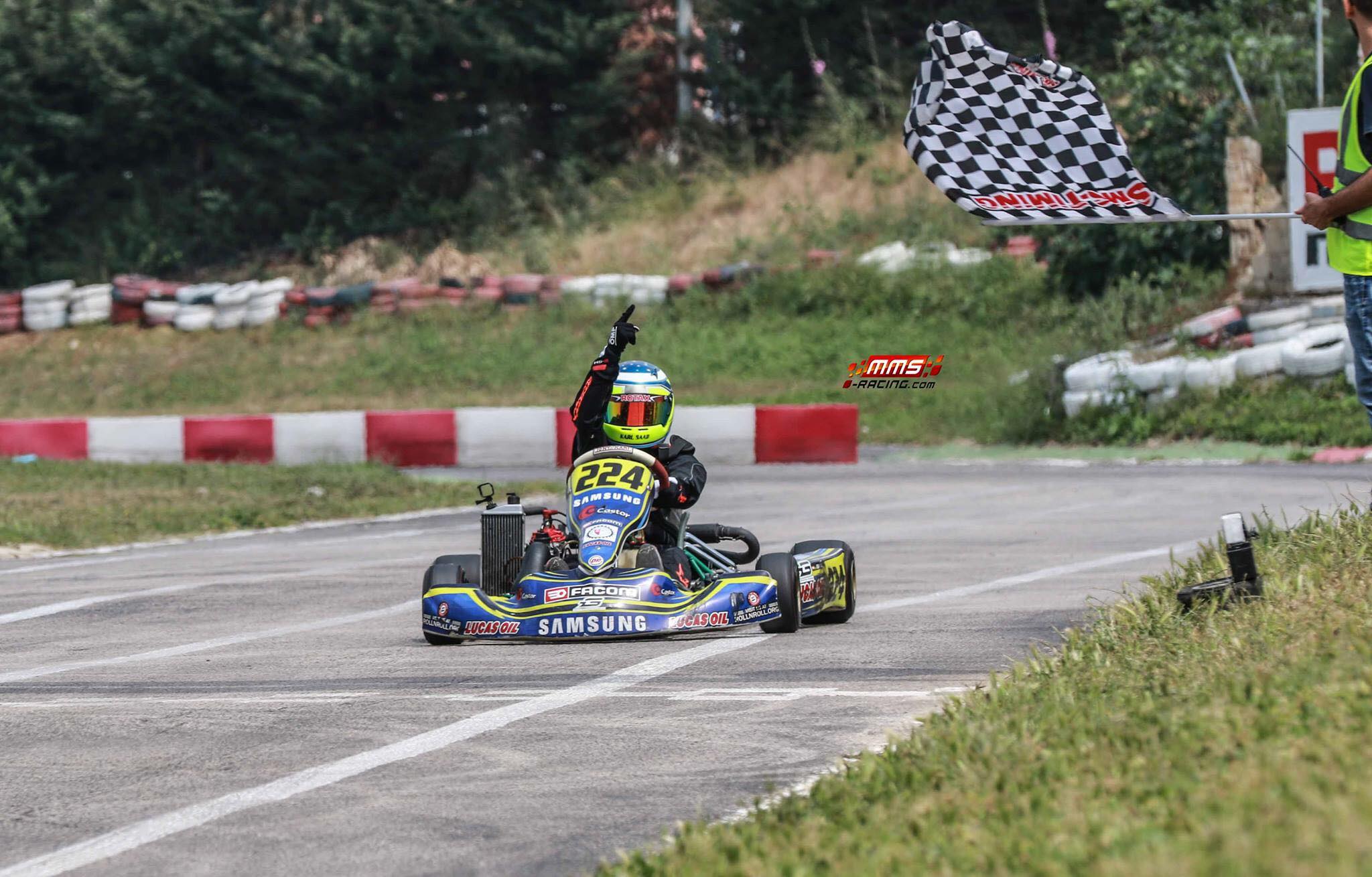 Karl Saad competing in Lebanon championship racing