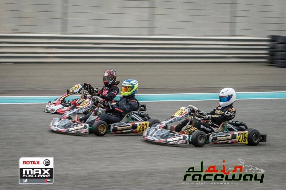 Karl Saad racing at Yas Marina Circuit in the UAE